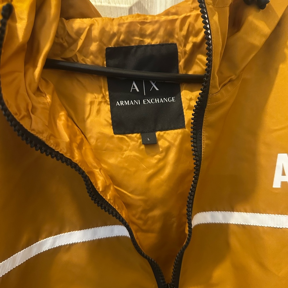 Armani Exchange A|X Men's Full Zip Gold Fashion Hooded Blouson Jacket L - Picture 7 of 7
